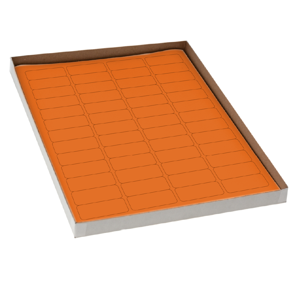 Globe Scientific Label Sheets, Cryo, 43x19mm, for Cryovials, 20 Sheets, 52 Labels per Sheet, Orange Image